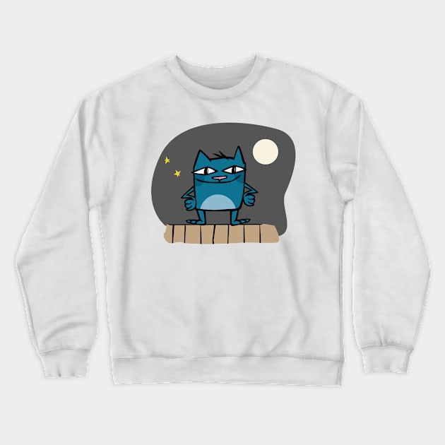 Cat Performance Crewneck Sweatshirt by ilaamen